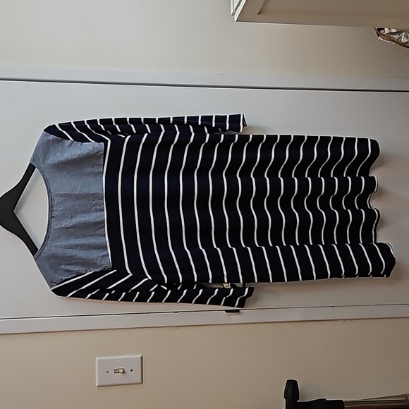 12PM by mon Ami Stripe Blue Dress Size   Large - Picture 4 of 4